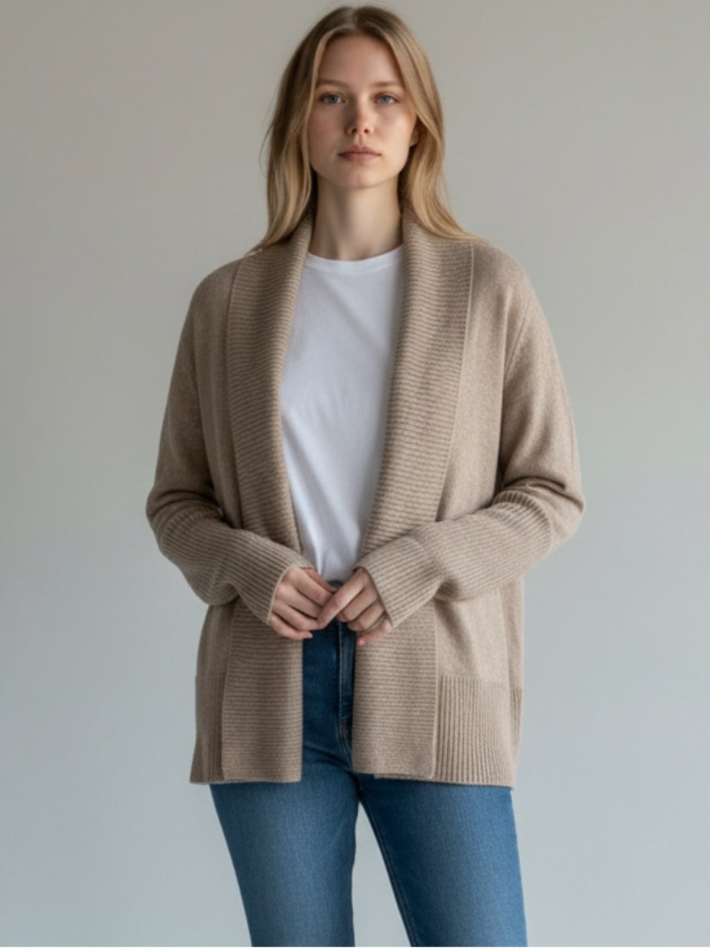 Vince Women Knit Cardigan Sweater XS Wool Cashmere Quiet Luxury Natural Fibers